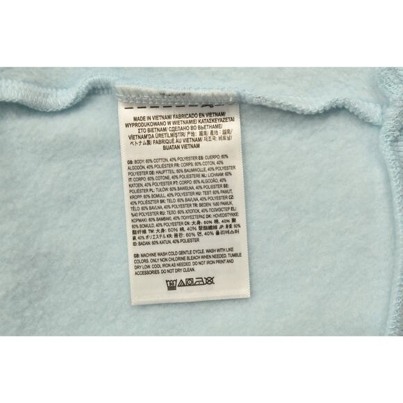 Vans Women's Blue Cropped Full Zip Hoodie Sweatshirt Size Small Jacket Aqua Blue - Picture 8 of 8